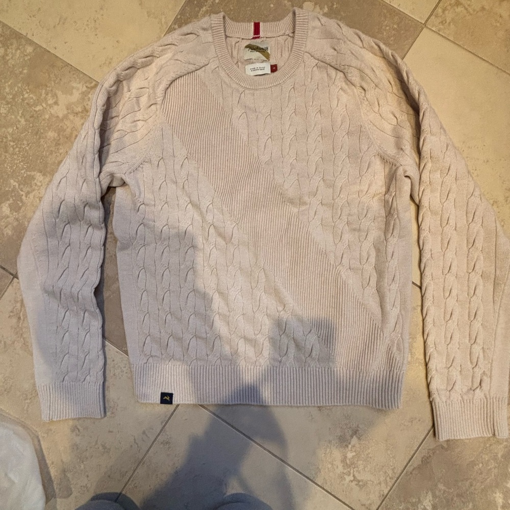 Tracksmith Prospect Cable Knit Sweater